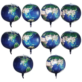 Балони За Деня На Земята Глобус Бижута Вечерни Свят Planetfoil Балон Алуминиева Сфера Карта Сувенири Рожден Ден Пътуване Декор Пространство Изображение 2