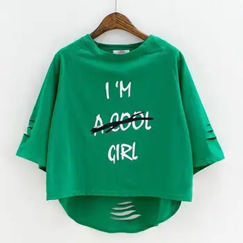 Тениска за момичета, Новата пролетно-есенен Детски дрехи, корейски вариант на детска topa Изображение 0