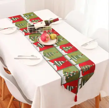 Европейски стил Коледен Маса Бегач Плат маса за хранене мат кафе, чай маса, покривки за маси, бар-ресторант, украса на дома
