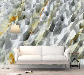 Wellyu Потребителски тапети papel de parede Абстрактни геометрични триизмерни заострени мраморни модерните 3D тапети и стенни тапети