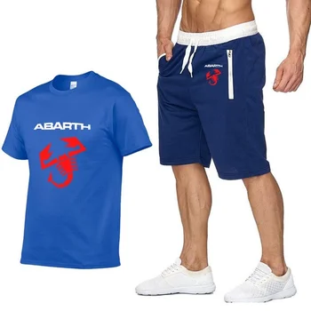 Мъжка тениска с Къс ръкав за Abarth с Логото на Автомобила, Лятна Мъжка Тениска в стил хип-хоп, Harajuku, висококачествени Памучни Тениски, панталони, костюми, Спортно Облекло M Изображение 3