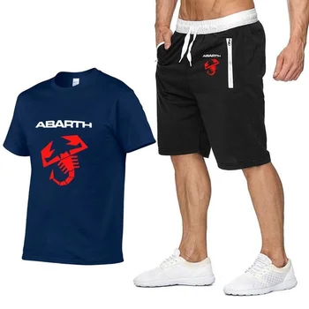 Мъжка тениска с Къс ръкав за Abarth с Логото на Автомобила, Лятна Мъжка Тениска в стил хип-хоп, Harajuku, висококачествени Памучни Тениски, панталони, костюми, Спортно Облекло M Изображение 4