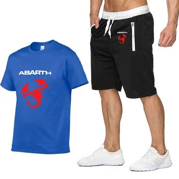 Мъжка тениска с Къс ръкав за Abarth с Логото на Автомобила, Лятна Мъжка Тениска в стил хип-хоп, Harajuku, висококачествени Памучни Тениски, панталони, костюми, Спортно Облекло M Изображение 5